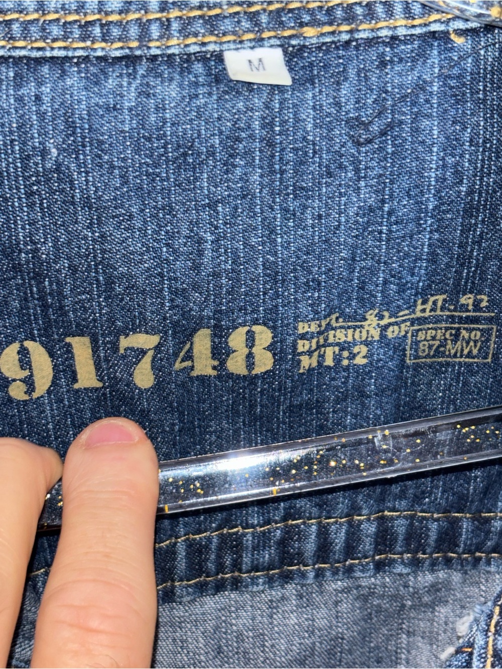 Vintage AWOL  80s Military Denim Jacket  Medium - Picture 8 of 11